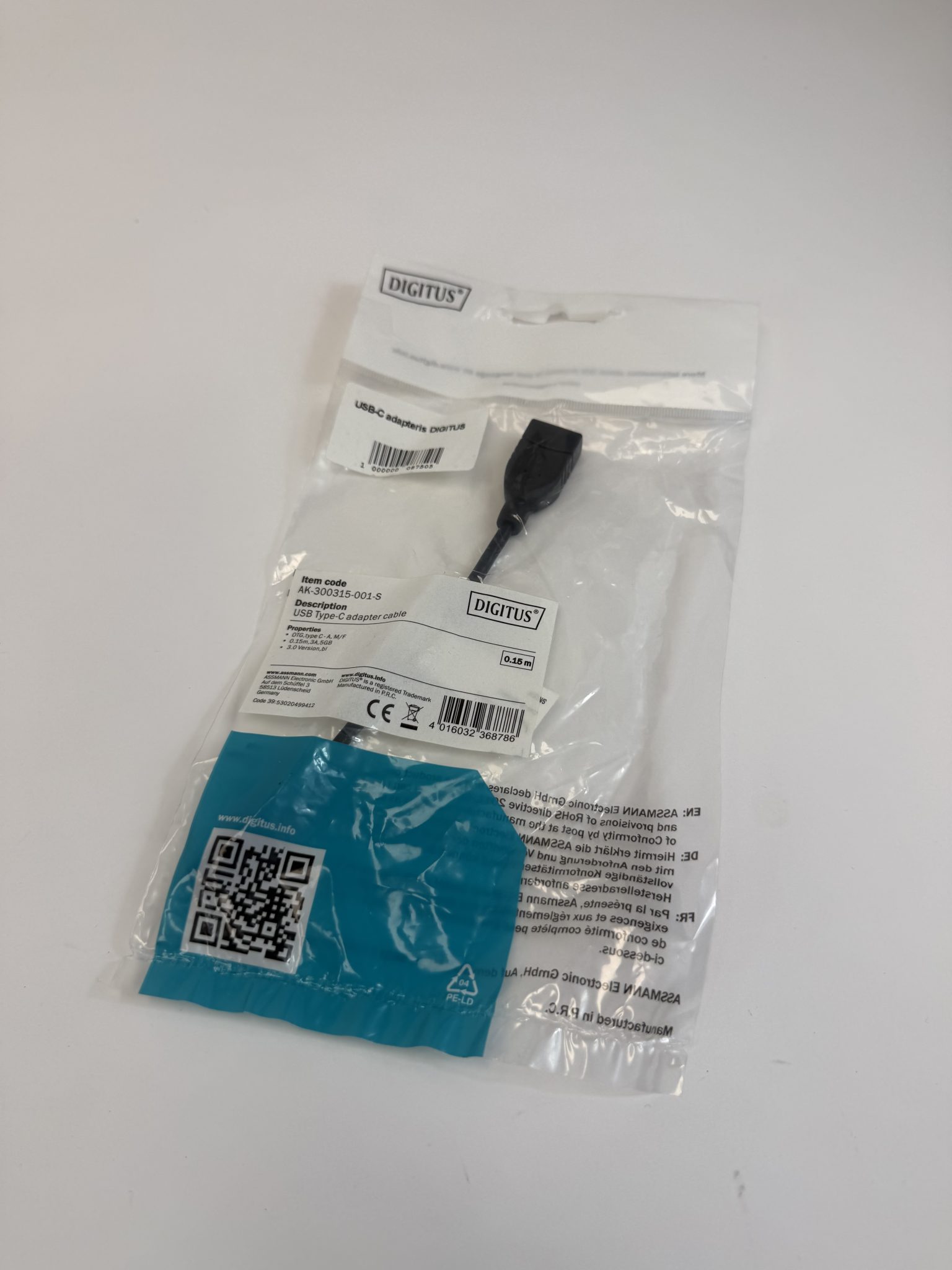 DIGITUS USB-C į USB 3.0 adapteris