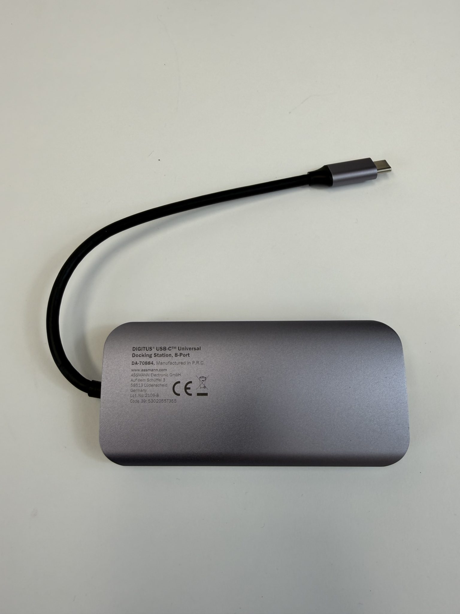 DIGITUS DA-70884 USB-C šakotuvas 8 jungtys