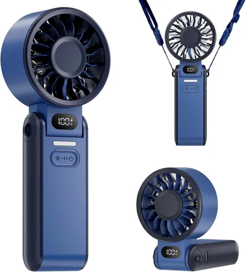 Portable mini fan with 4000 mAh battery